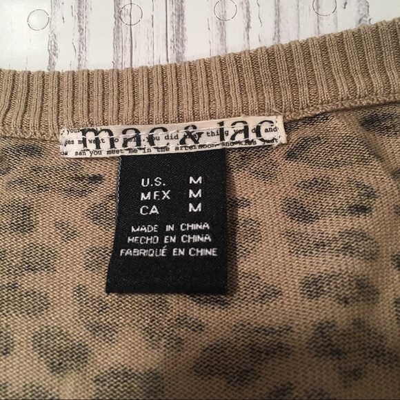 MAC & JAC | Leopard Print Sweater Dress or Duster - Picture 7 of 8